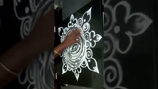 simple and easy kolam design 🧡🌺traditional kolam ❤🧡kutty kutty kolam