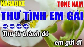 Thư Tình Em Gái Karaoke Tone Nam Karaoke Lâm Nhạc Sống - Beat Mới