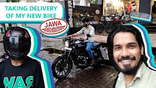 Taking Delivery Of My New Bike JAWA 42 2.1 All Star Black || Jawa K.K Motors Bandra Mumbai