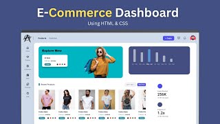 Build Your E-Commerce Shopping Dashboard with HTML and CSS | Step-by-Step Tutorial