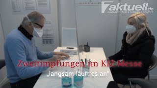 Beginn der Zweit-Impfungen im Kreisimpfzentrum an der Landesmesse Stuttgart