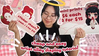 making cute artist alley displays in a ✨ cheap and easy ✨ way!