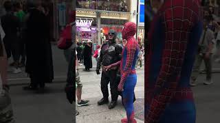 Batman & Spiderman New York City Times Square #timessquare #nyc #newyork #batman #spiderman #penguin