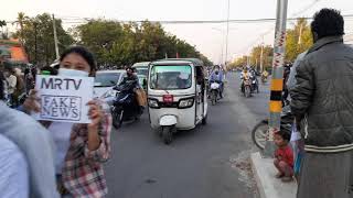 Myanmar protest Mandalay 62 street 11 february 2021