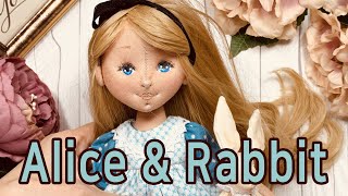 DIY 33cm doll / Alice & Rabbit