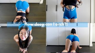 [4K] Gym girl attempts to deepen her arch! | Amber Tan