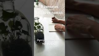 LISTAS DE TAREAS - 8 TIPS para organizarte y planificarte - #todolist #planificacion #organizacion