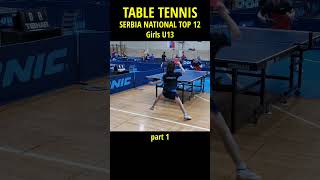 Serbia National TOP 12 for Girls U13 - Bečej 26. 5. 2024. - #tabletennis #nikolinastanictabletennis