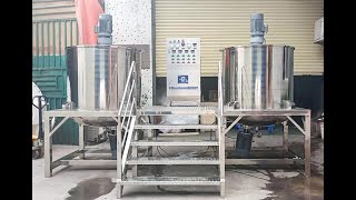 1Tx2  single layer mixing tank group ,liquid soap making machine 单层搅拌锅组合 整机