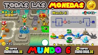 New Super Mario Bros DS Mundo 6 TODAS LAS MONEDAS ESTRELLAS