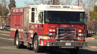 Sacramento Metro Fire District Engine 103 Responding Code 3