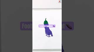 Footprint Eggplant Art🍆 #craftswithtoddler #shorts #kidsactivities #vegetables #eggplant #kidscraft