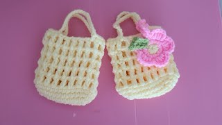 [Crochet Time]  Cute MINI BASKET 【钩针学习】迷你小包包