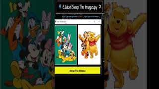 6. Swap The Images 👌 |  Python #tkinter #coding #shorts