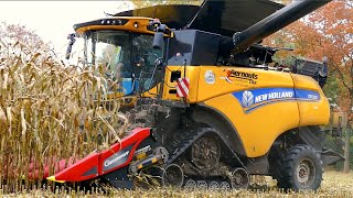 New Holland CR 10.90 on tracks | Corn and Corn Cob Harvest | Aernouts Tax