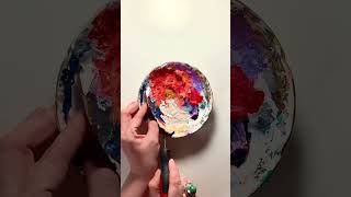 A weirdly satisfying job: cleaning acrylic paint off a plate