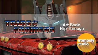 Transformer: War for Cybertron Nexflix trailer and Transformer Visual History Art book flip through