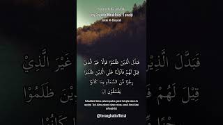 Murottal Al-Qur'an | Khalifah Taniji - QS. Al-Baqarah 59-60 | Suara merdu #shorts