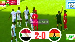 GHANA 0-2 SUDAN || GOALS AND CHANCES || EXTENDED HIGHLIGHTS