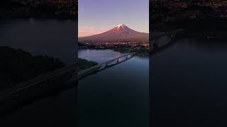 Mount Fiji at down #fujiyama #Japan #mountfuji #fuji #kawaguchiko #japantravel #mtfuji #djimini4proi