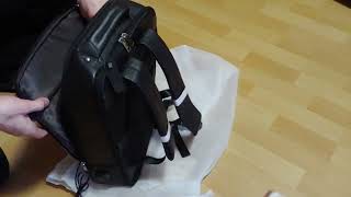 Unpacking leather backpack from Aliexpress / Распаковка кожаного рюкзака с Aliexpress