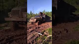 ural truck in mud