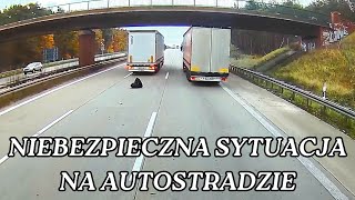 WYSTRZAŁ OPONY/NIEBEZPIECZNA SYTUACJA NA AUTOSTRADZIE W NIEMCZECH