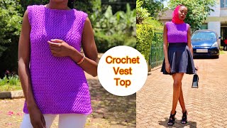 Crochet Sweater Vest Top