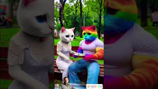 😻😻 Great Father Rainbow Cat #cats #kitten #funny #c..