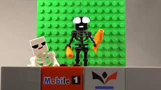 Танцующие и поющие скелеты Лего Майнкрафт. Singing skeletons Lego Minecraft.