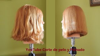 Corte de pelo Bob sin capas paso paso / Cómo cortar un corte Bob sin capas / Corte Bob invertido