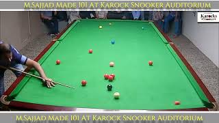 Pakistan National Champion #M Sajjad Break 101