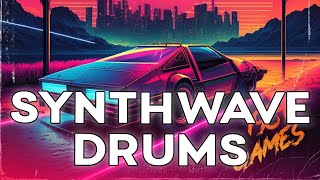 Synthwave Drums Samples * Fills, Toms, Snares, Kicks