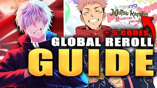 *NEW CODES* REROLL GUIDE & GOJO SUMMON ANIMATION!!! REROLL MISTAKES! (Jujutsu Kaisen Phantom Parade)