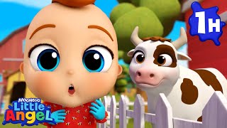 Farm Animal Song | Little Angel 😇 | Kids Learn! | Nursery Rhymes | Sing Along