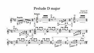 Nikita Ivanov - Prelude in D major for guitar (audio + sheet music)