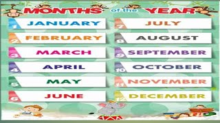 Month name in English #महीनों के नाम#kids cartoon