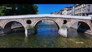 Sarajevo Old Town - Drone View