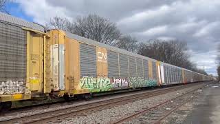 A few trains at South Plainfield, NJ 4/5/24