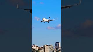 Star Alliance | Airbus A320 |  chegada 🖤 #airport #lisboa #shorts