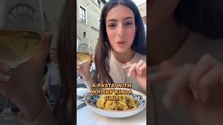 Pairing creamy pasta with whiskey/ whisky in Italy 😍 (better than wine!!)