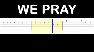 WE PRAY - Coldplay, Little Simz, Burna Boy, Elyanna, TINI (Easy Guitar Tabs Tutorial)