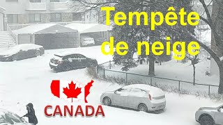 La première grosse tempête de neige de l’hiver 2022 à Montréal, Québec | Snow storm in Montreal 2022