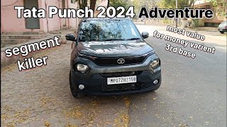 7 लाख में इतना सब कुछ😱 sonnet का धंधा बंद | Tata Punch Adventure 2024 (3rd Base) @7.00 lacks Only |