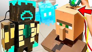 Eu Criei MOBS do MINECRAFT na VIDA REAL! (Villager, Warden, Porco)