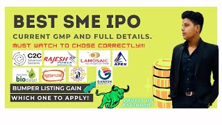 BEST SME IPO TO APPLY AND GET BEST RETURNS | DETAILS AND ANAYLSIS | CURRENT GMP OF ALL SME IPO #ipo