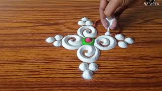 Daily use rangoli/rangoli kolam design/rangoli/muggulu/muggu/....