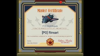 1945 Air Force F15 Nighthawk Master Certificate