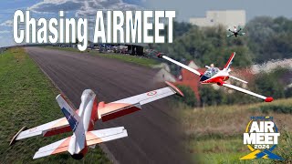 Chasing jets with drones! - Behind the scenes: FPV drone pilots chasing RC jets at AIRMEET! #rcjets