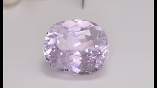 20 Carat Oval Cut Pink Kunzite - GemSelect Video Review